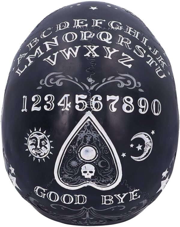 Wiccan Collection~Spirit Ouija Talking Board Skull Ornament, Black, 20cm