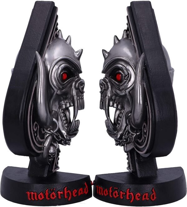 Band Merchandise~ Offically Licensed Motorhead Ace of Spades Warpig Snaggletooth Bookends, Silver, 18.5cm