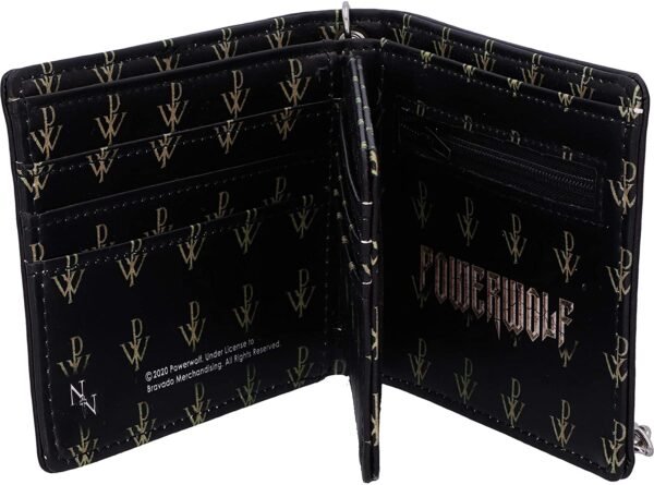 Band Merchandise~ Officially Licensed Powerwolf Kiss of The Cobra King Embossed Wallet, Black, 11cm