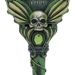 Dark Collection~Absinthe La Fee Verte Green Goblet Wine Glass, Polyresin, 20cm