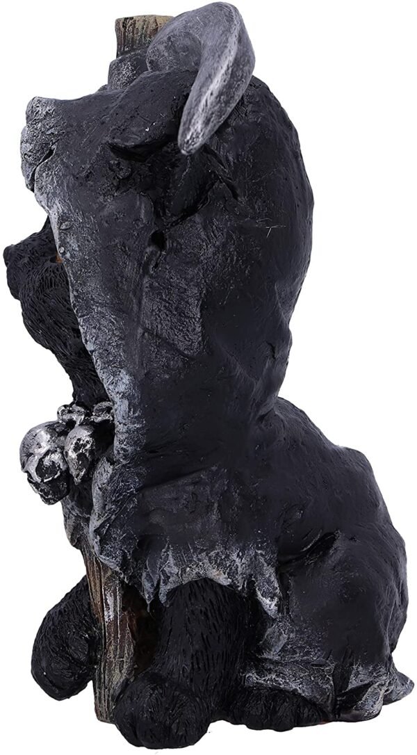 Dark Collection~Amara Grim Reaper Fline Cat Figurine, Black, 10.2cm