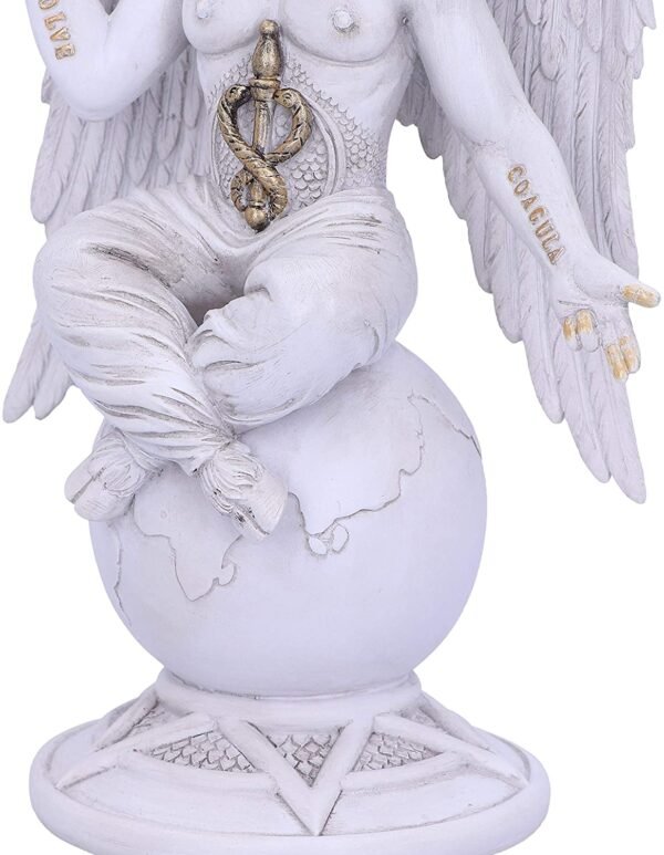 Magicun N.Giftware~Dark Lord 26cm White Baphomet Figurine
