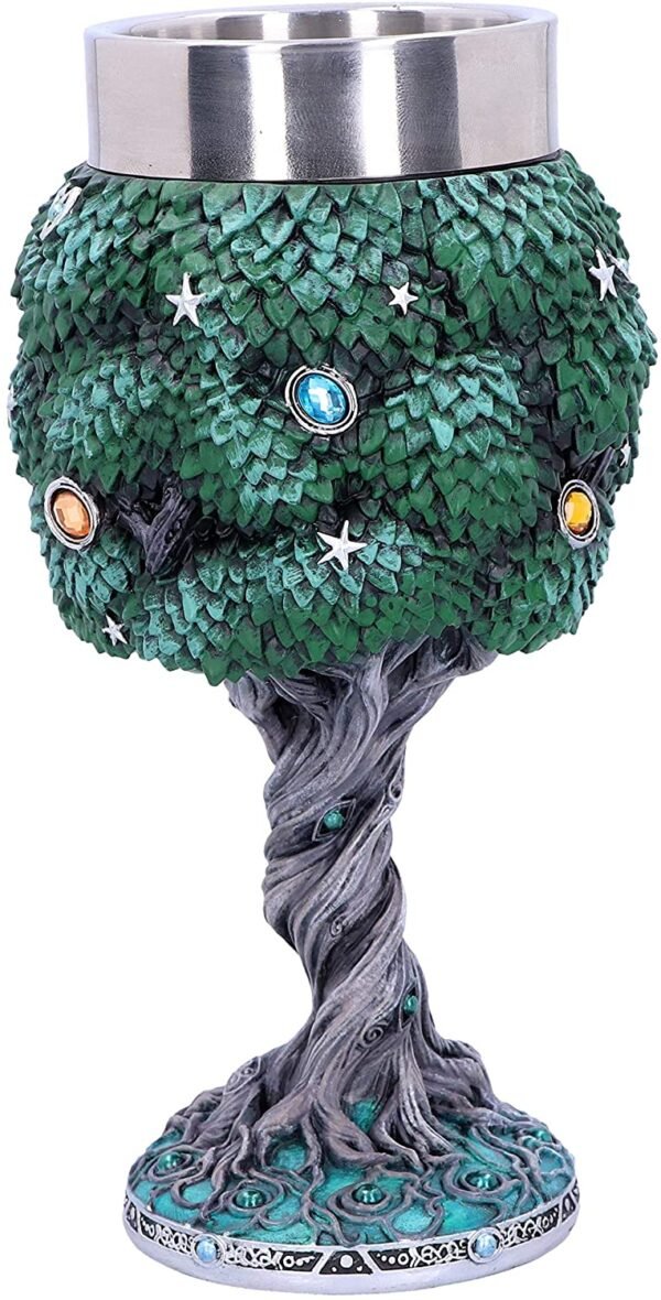 Magicun N.Giftware~, Green Exclusive Tree of Life Nature Goblet Wine Glass, 18cm