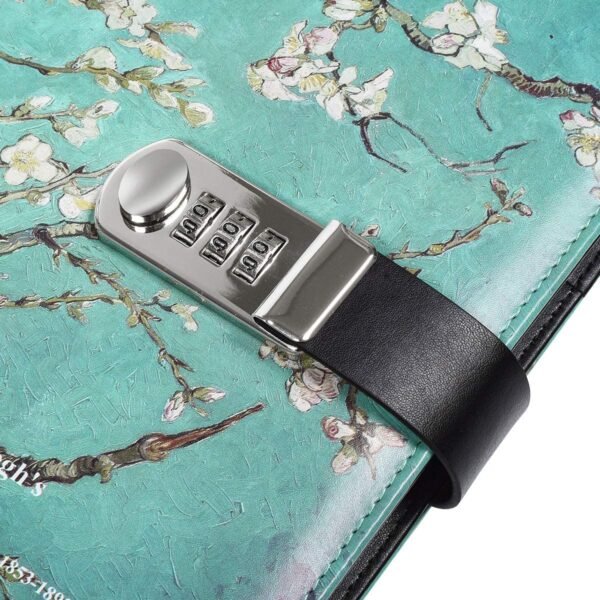 Witchcraft~Starry Diary with Lock, A5 PU Leather Journal with Combination Lock Digital Password Notebook Combination Locking Journal Diary (Starry 6)