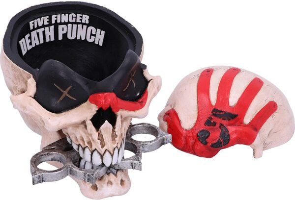 Band Merchandise~ Officially Licensed Five Finger Death Punch Mascot Skull Box, Bone, 18cm