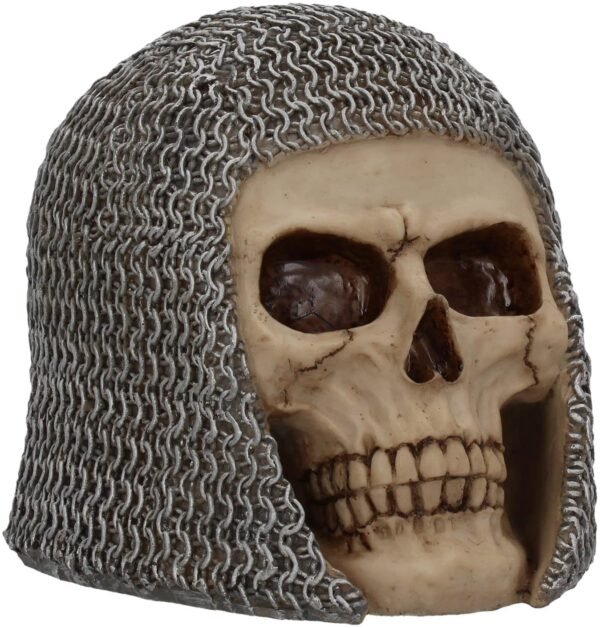 Mythology Collection~ Chainmail Skull Figurine 19cm Grey, Resin