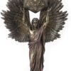Magic  Collection~Archangel Metatron Holding Up Sacred Geometry Cube Statue