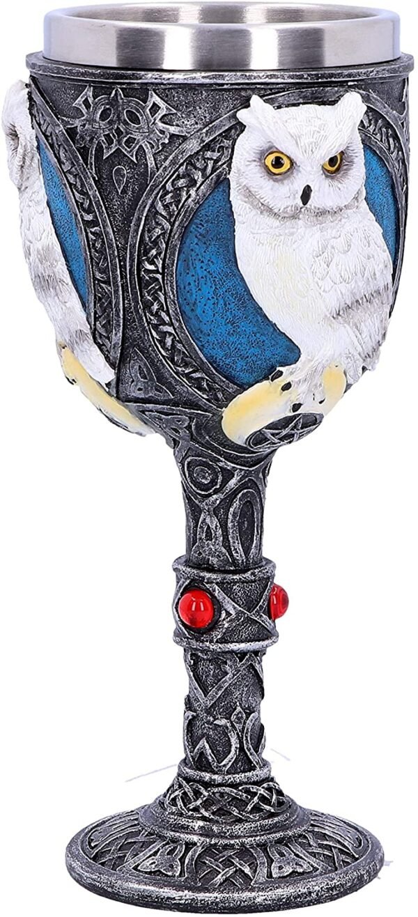 Animal Collection~ U4812P9 Wise Companion Goblet 19.8cm, Resin w. Stainless Steel