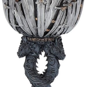 Mythology Collection~ B2947H7 Sword Goblet 17.5cm Black, Resin w/Stainless Steel Insert