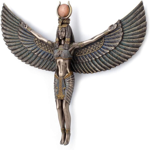 Magic  Collection~Egyptian Goddess Isis Spreading Wings Wall Plaque 11.8" Tall