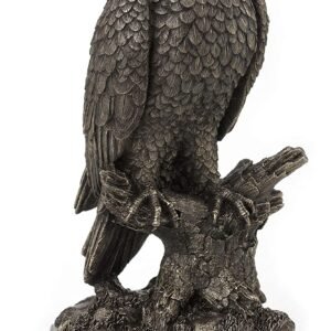 Magic  Collection~17 Inch Bald Eagle Perching On Tree Branch Antique Bronze Finish Platformed Large Animal Statue
