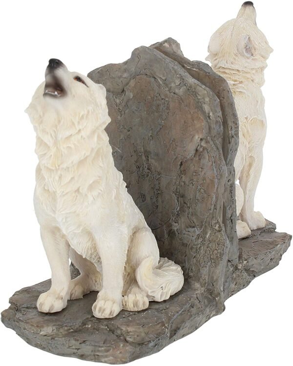 Animal Collection~ Wardens of The North Bookends 20.3cm White, Resin