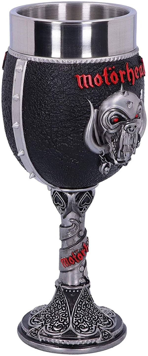 Band Merchandise~ Officially Licensed Motorhead Ace of Spades Warpig Snaggletooth Goblet, Silver, 19.5cm