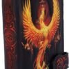 Magicun N.Giftware~Anne Stokes Phoenix Rising Mythical Bird Embossed Purse, 18.5cm, Black