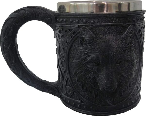 Animal Collection~ Night Wolf Tankard Mug 13cm Black
