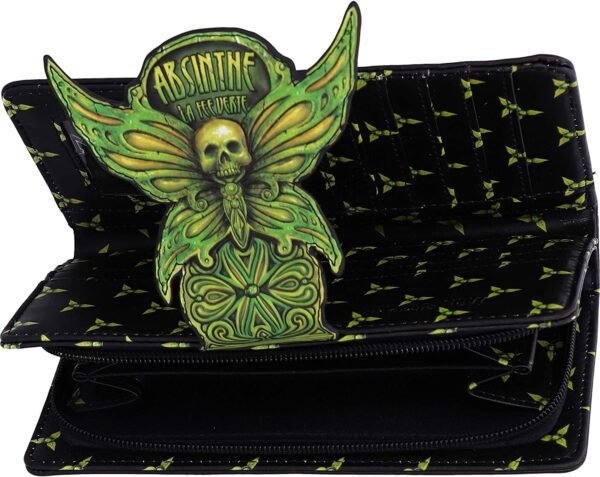 Dark Collection~Absinthe La Fee Verte Green Fairy Embossed Purse, 18.5cm