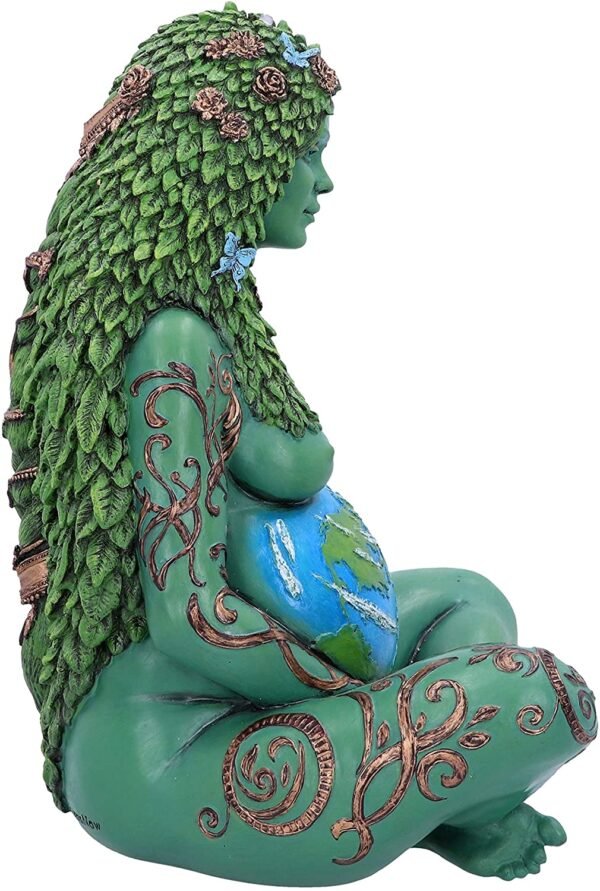 Light Collection~Large Ethereal Mother Earth Gaia Art Statue Painted Figurine, Green, 30cm