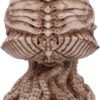 Artist Collections~ James Ryman Green Cthulhu Skull Figurine Ornament, Natural, 20cm