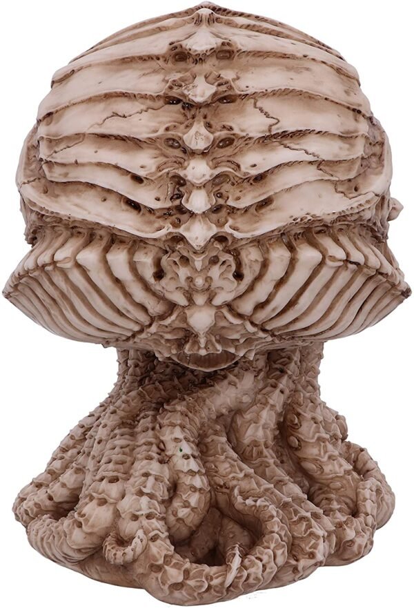 Artist Collections~ James Ryman Green Cthulhu Skull Figurine Ornament, Natural, 20cm
