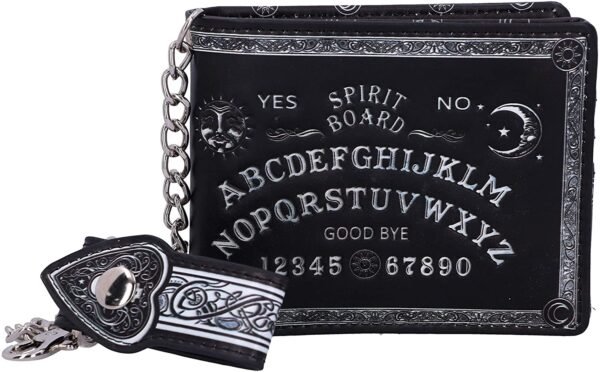 Wiccan Collection~Spirit Board Embossed Purse Ouija Wallet Black 18.5cm, 11cm