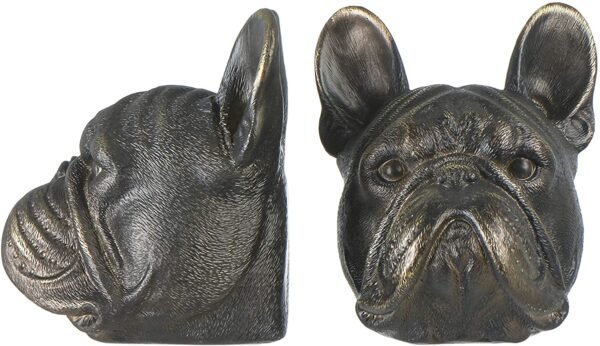 Magic  Collection~Creative Co-op Resin Antique Bronze Dog, Set of 2 Bookends