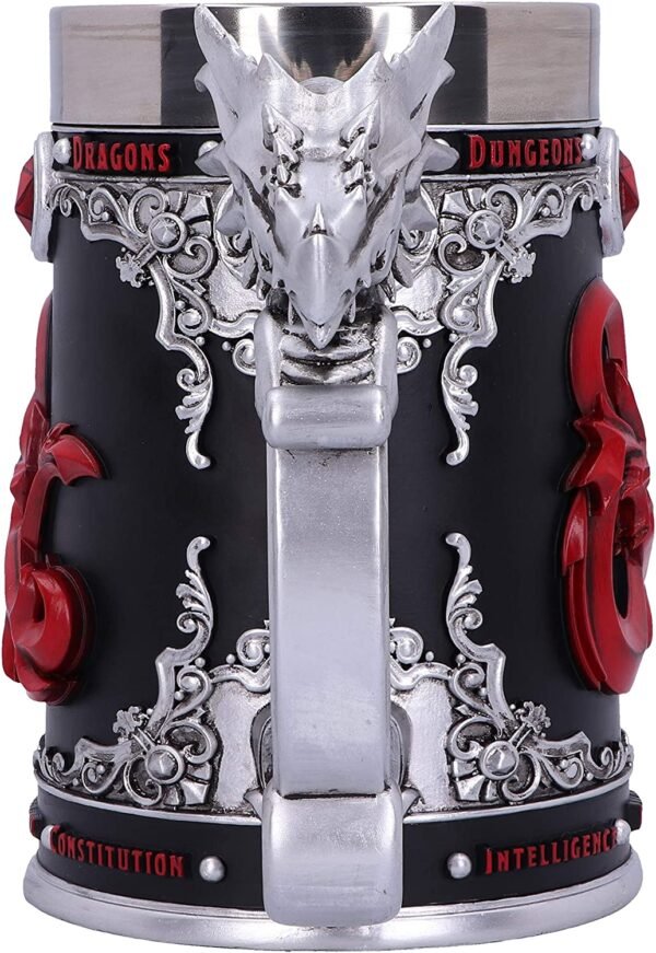 Gaming collectables~ Dungeons & Dragons Fantasy Role Play Die D20 Tankard, Black, 15.5cm