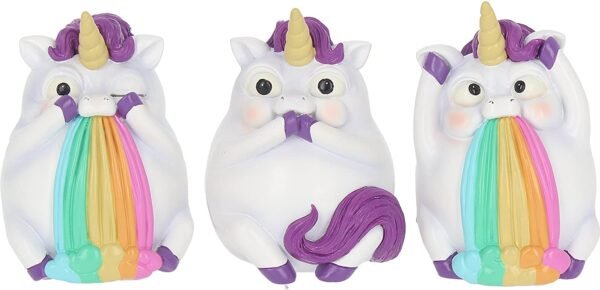 Nemesis Now Three Wise Pukicorns Figurine 8.5cm White, Resin, One Size