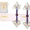 Magnetic Healing Mat System with Two Quartz Crystal Healing Earth Vajras