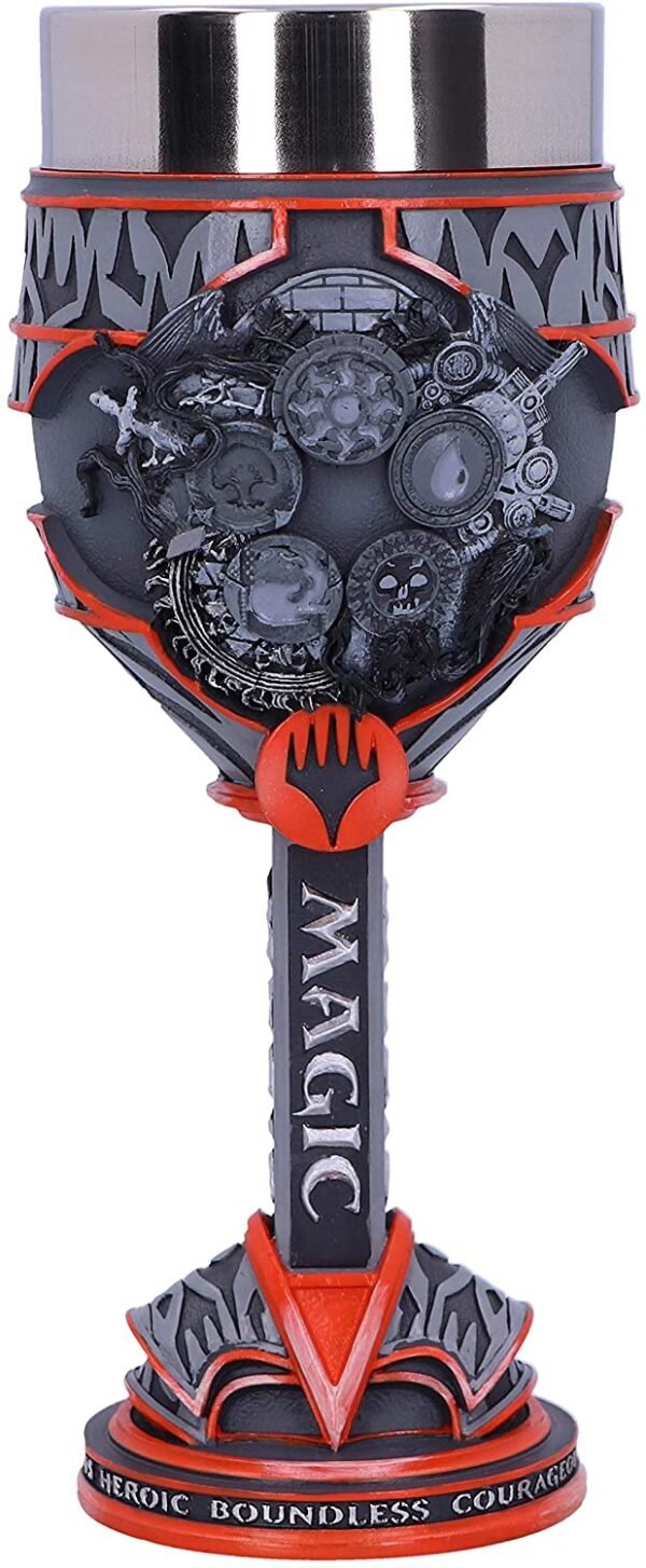 Gaming collectables~ Magic The Gathering Five Colour Wheel Goblet, Grey, 19.5cm