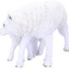 Animal Collection~ U4774P9 Winter Offspring Figurine 27.5cm, Resin, White, One Size