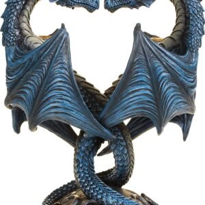 Artist Collections~ Dragon Heart Anne Stokes Candle Holder 28cm Blue