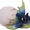 Fantasy Collection~ Hatchling's Rest Dragon Figurine, Green/Purple, 12cm