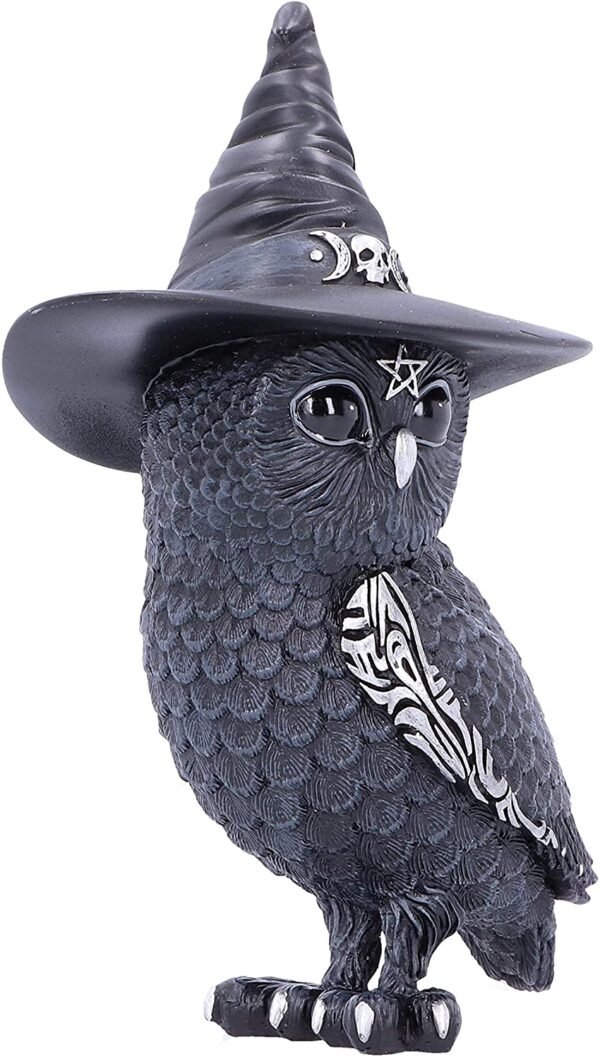 Dark Collection~Owlocen Witches Hat Occult Owl Figurine, Black, 13.5cm