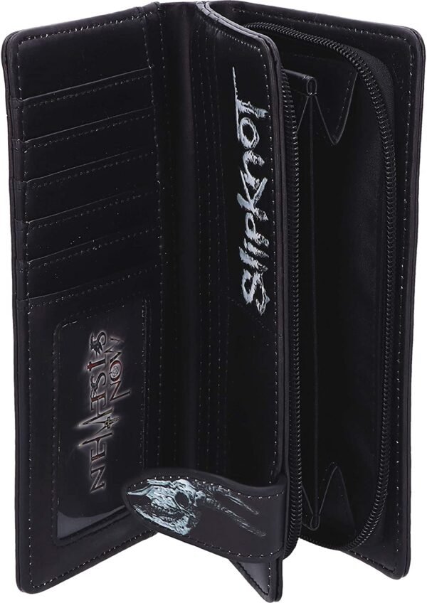 Band Merchandise~ Officially Licensed Slipknot Flaming Goat Art Embossed Purse, Black, 18.5cm
