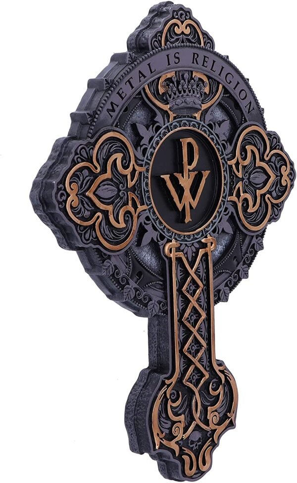 Band Merchandise~ Officially Licensed Powerwolf Metal is Religion Rock Band Wall Hanging Plaque, Black, 31cm