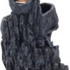 Magicun N.Giftware~Skull Backflow Tower Incense Burner 17.5cm Black, Resin
