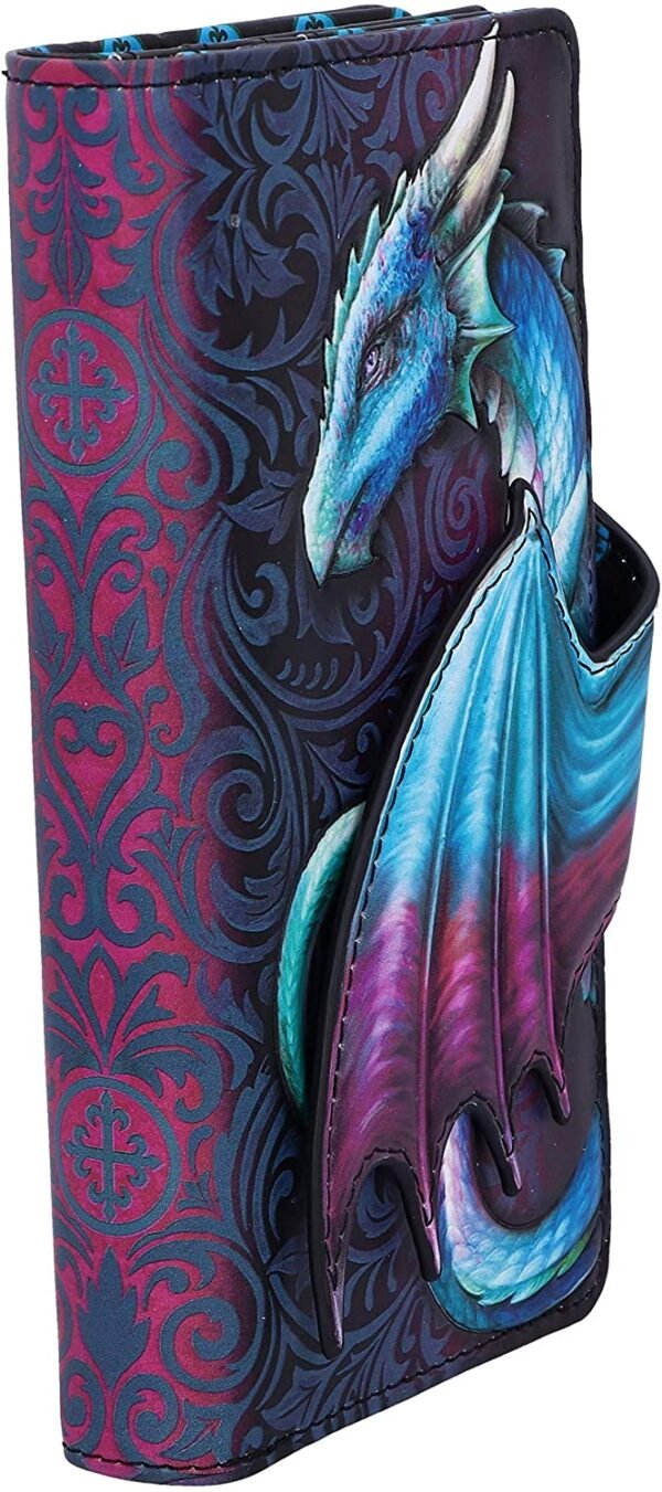 Fantasy Collection~ Take Flight Purse Blue Dragon Wallet, 18.5cm, Polyurethane