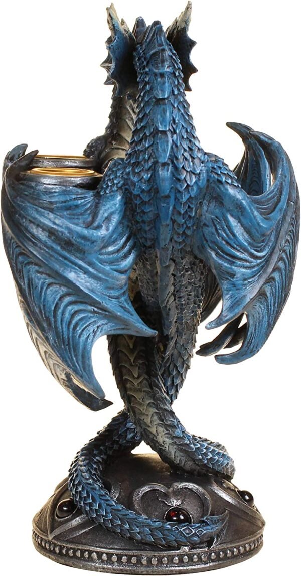 Artist Collections~ Dragon Heart Anne Stokes Candle Holder 28cm Blue