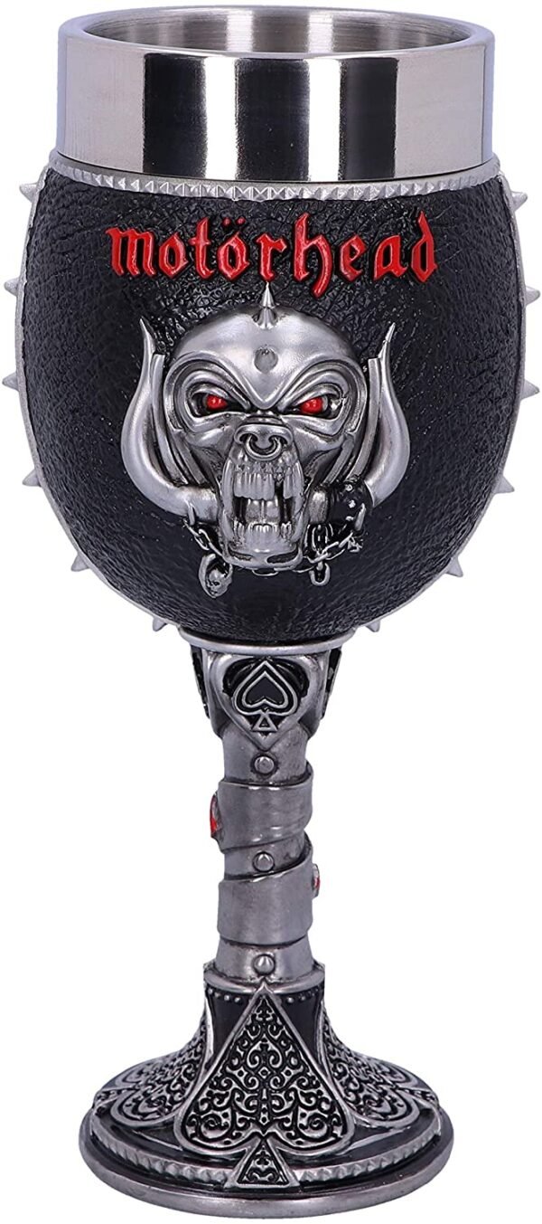 Band Merchandise~ Officially Licensed Motorhead Ace of Spades Warpig Snaggletooth Goblet, Silver, 19.5cm