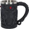 Fantasy Collection~ NEM3731 Black Wing Tankard Mug 18cm Black