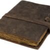 Witchcraft~Refillable Vintage Leather Journal - Book of Shadows Journal, Vintage Journal, Writing Journal, Handmade Antique Deckle Edge Paper, Vintage Leather Journal (8.3" x 5.8" - A5, Vintage Brown)