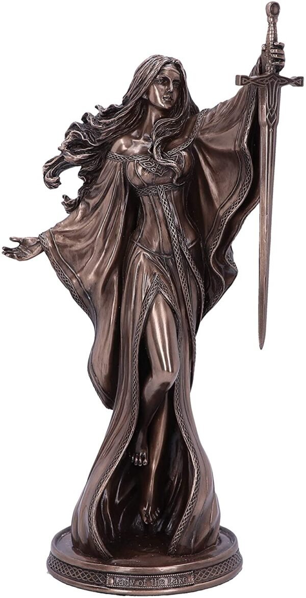 Magicun N.Giftware~James Ryman Lady of The Lake Fairytale Enchantress Figurine, 24cm, Bronze