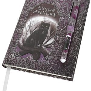 Wiccan Collection~Witches Spell Book with Pen Journal 18cm Purple