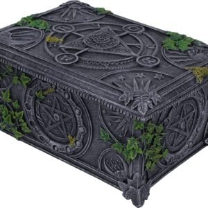 Magicun N.Giftware~Wiccan Pentagram Tarot Box 11cm Black