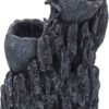 Magicun N.Giftware~Skull Backflow Tower Incense Burner 17.5cm Black, Resin