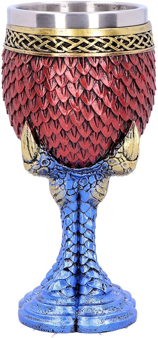 Fantasy Collection~ U4707P9 Ruby Scale Goblet 16.7cm, Resin w. Stainless Steel