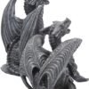 Fantasy Collection~ Dark Fury Set of 2 10cm Dragon Figurines, Black, One Size