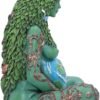 Light Collection~Small Ethereal Mother Earth Gaia Art Statue Painted Figurine, Green, 17.5cm