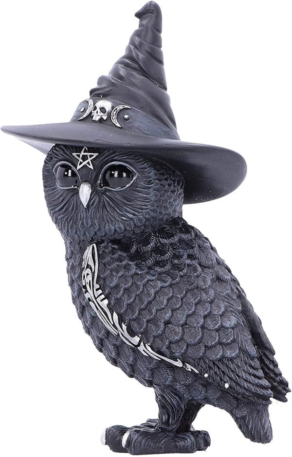 Dark Collection~Owlocen Witches Hat Occult Owl Figurine, Black, 13.5cm
