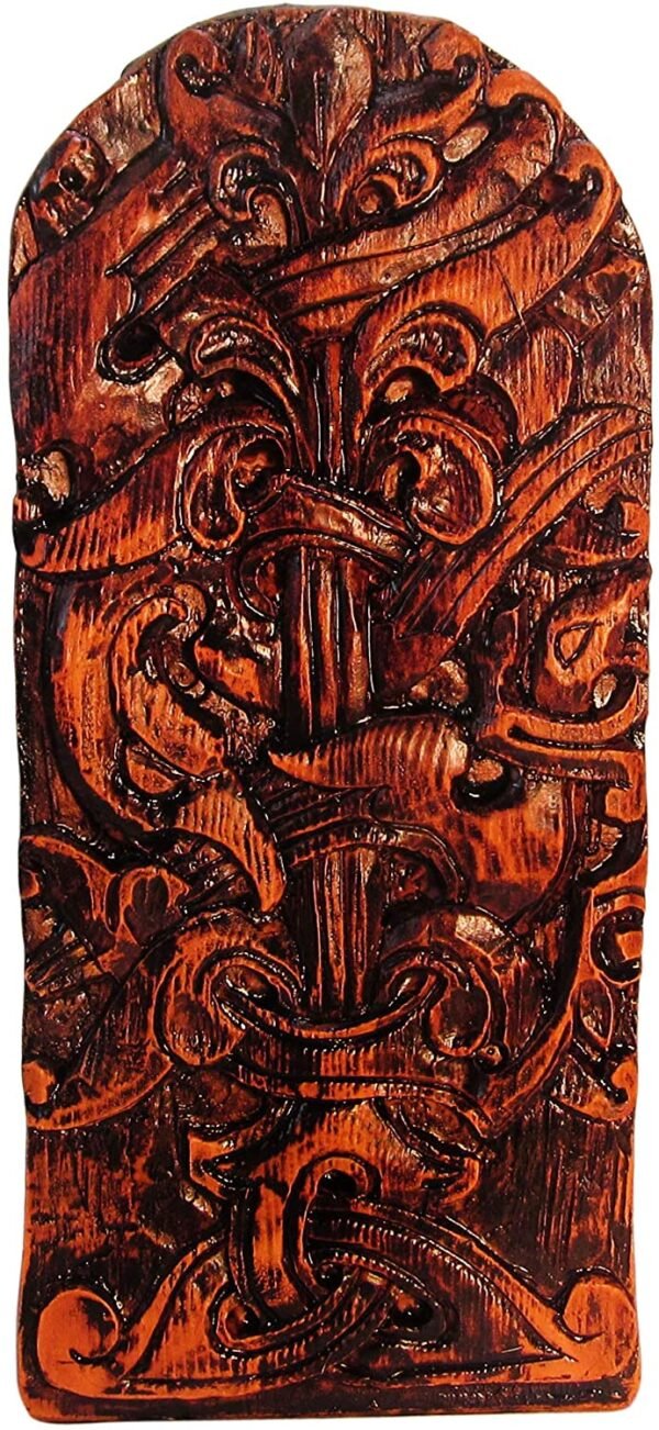 Magicun Altar~Dryad Design Seated Norse Goddess Idunna Statue Wood Finish